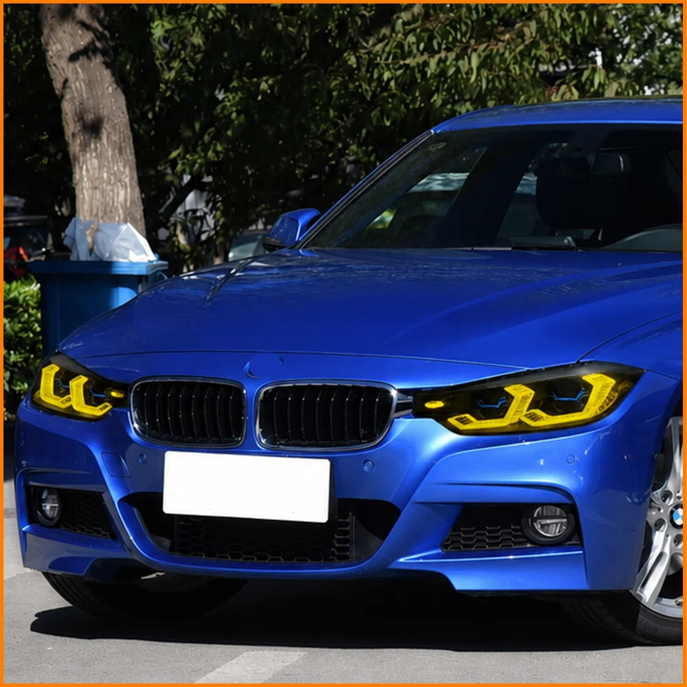 BMW 3 Series F30/F35 (2013–2019) — Gold Eyes OSS Design Headlights | Laser Lens Projector DRL Assembly