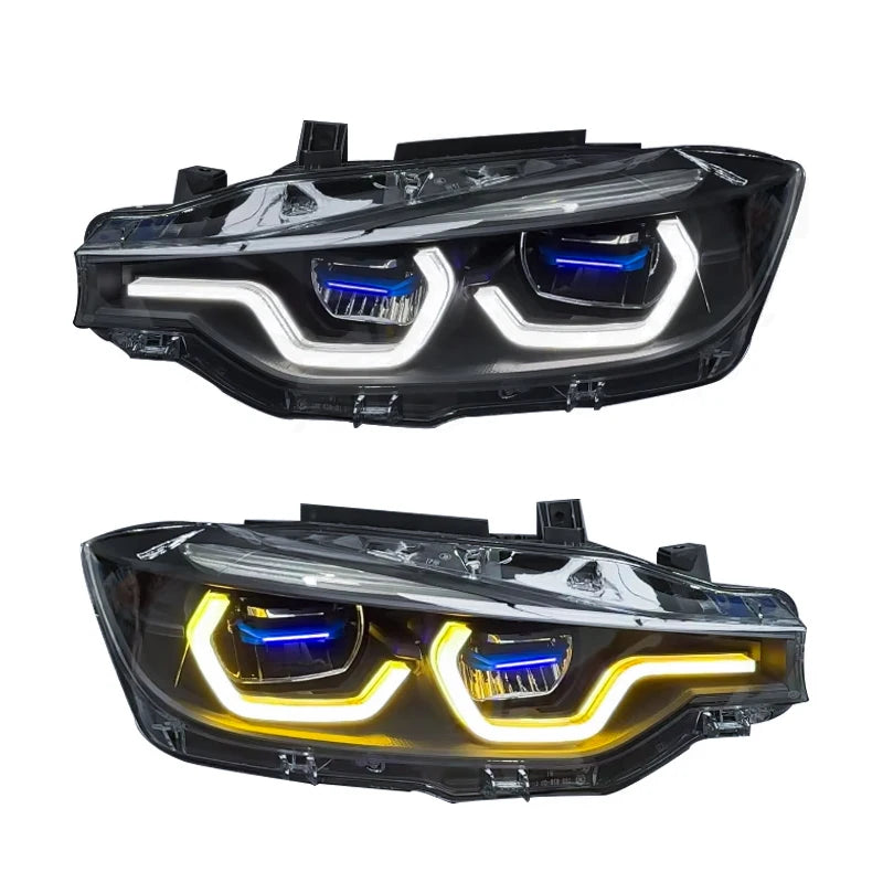 BMW 3 Series F30 Dual Color DRL Full LED headlights.