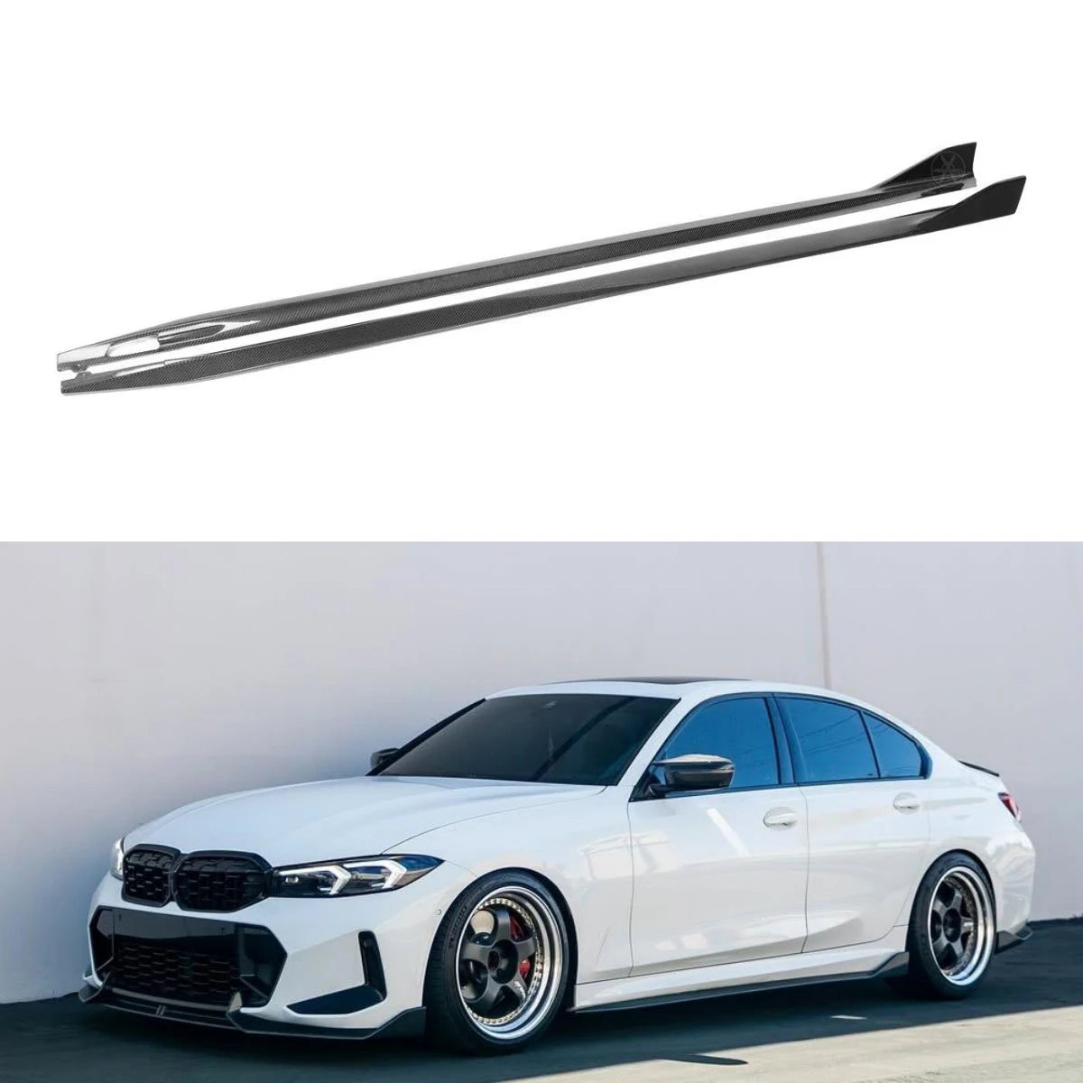 BMW 3 Series G20 (330i / M340i) — AD Style Carbon Fiber Side Skirts | Auto Body Kit Upgrade