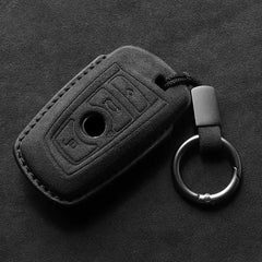 Premium Suede Key Fob Cover with Felt Lining for BMW