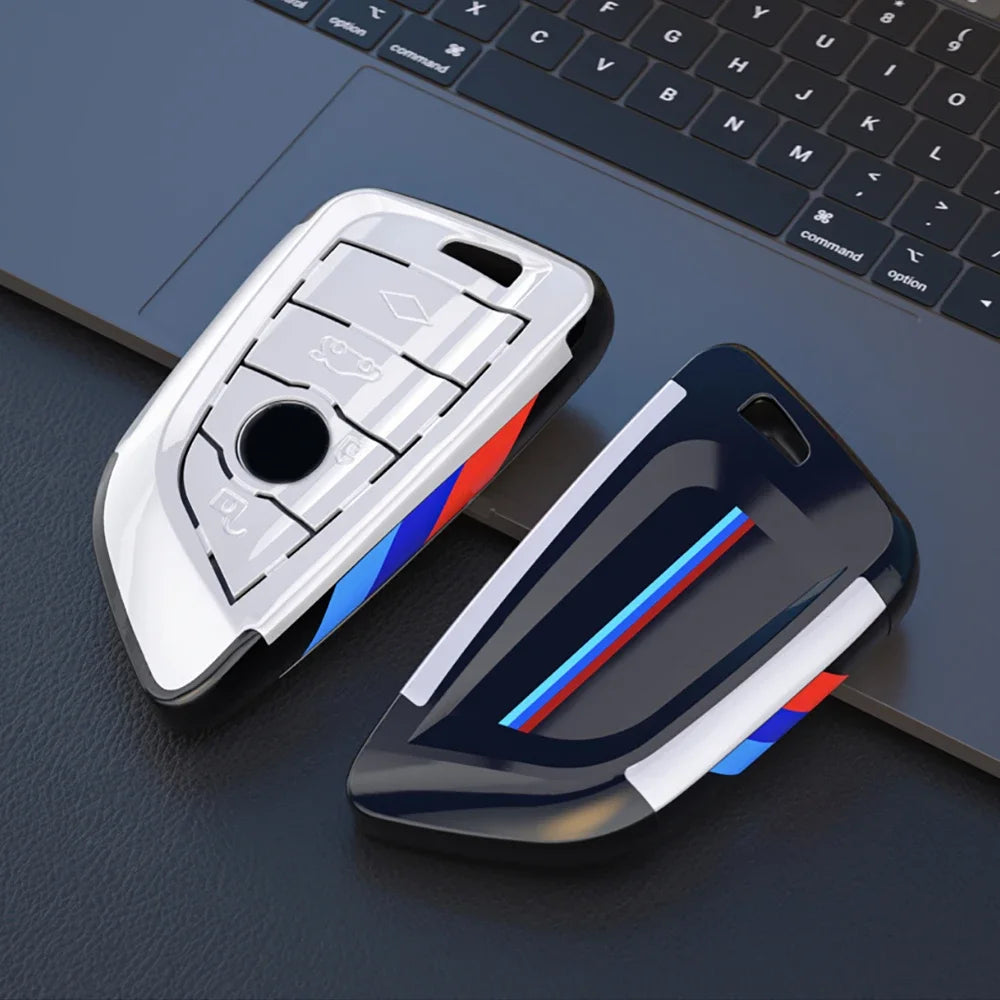 Premium Carbon Fiber Look Key Fob Cover for BMW