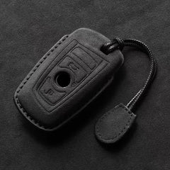 Premium Suede Key Fob Cover with Felt Lining for BMW