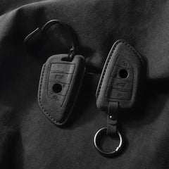 Premium Suede Key Fob Cover with Felt Lining for BMW