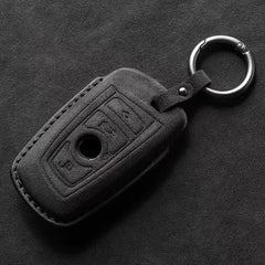 Premium Suede Key Fob Cover with Felt Lining for BMW