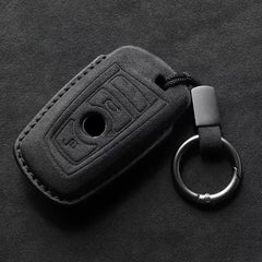 Premium Suede Key Fob Cover with Felt Lining for BMW