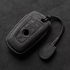 Premium Suede Key Fob Cover with Felt Lining for BMW
