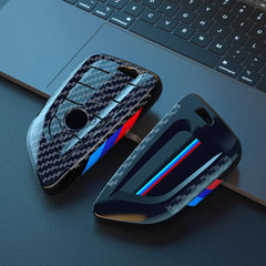 Premium Carbon Fiber Look Key Fob Cover for BMW