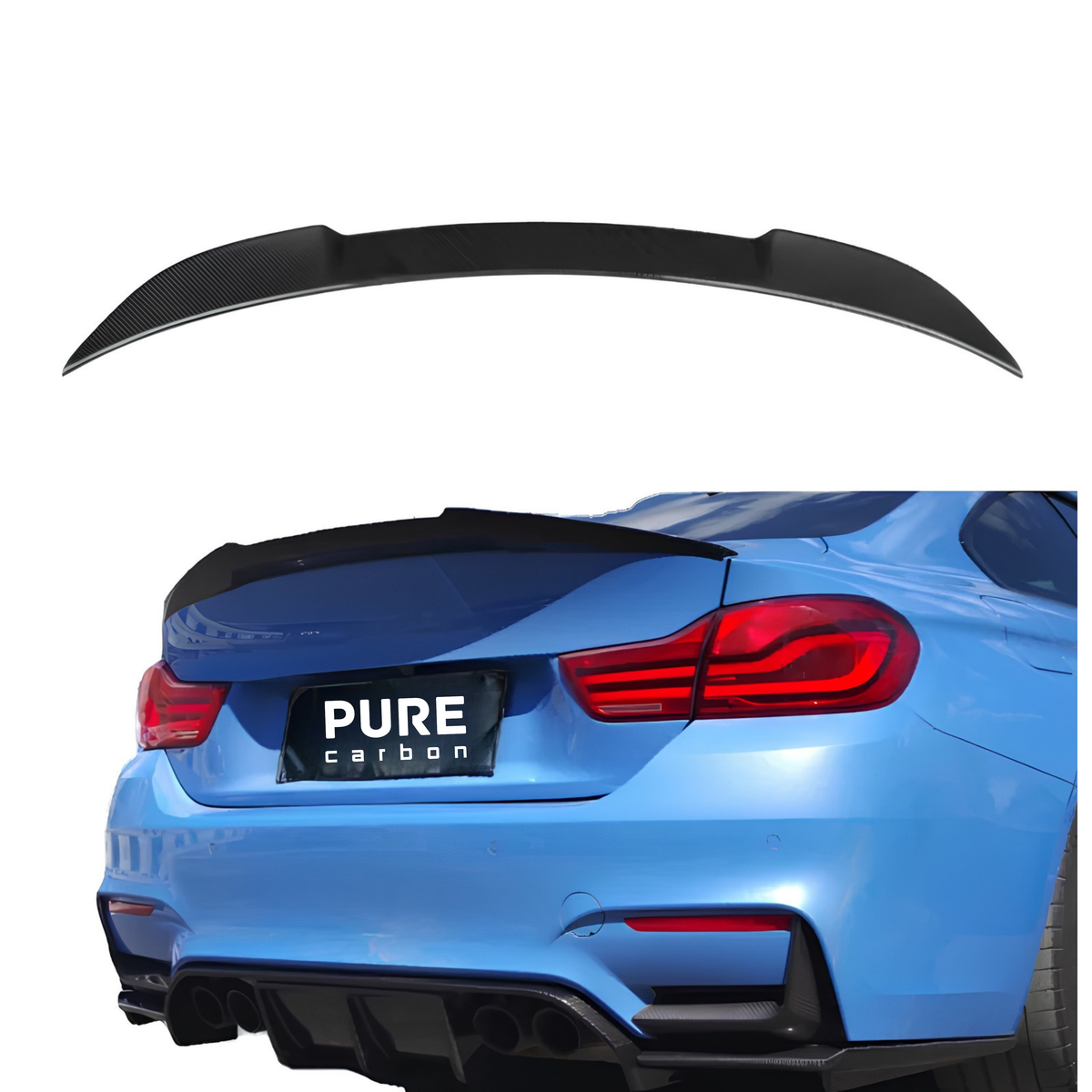 CS Style Carbon Fiber Ducktail Spoiler for BMW 3 Series / M3 Sedan (F30/F80)