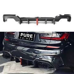 BMW 3 Series G20 G28 2019-2023 Hight Quality KB Style Carbon Fiber Rear Bumper Defuser